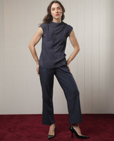 Women's Navy Casual Sleeveless Top