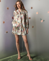 Women's Beige Casual Full Sleeves Dress