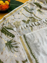 Women's Multicolor Cotton Viscose Saree