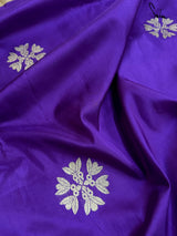 Women's Multicolor Kataan Silk Saree with Blouse Piece