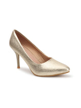 Women's Textured Pointed Toe Stiletto Pump Heel Block