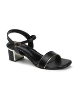 Women's Ankle Strap Square Toe Block Heel Sandals