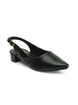Women's Texchted Pointed Toe Block Heel Pump