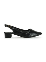 Women's Texchted Pointed Toe Block Heel Pump