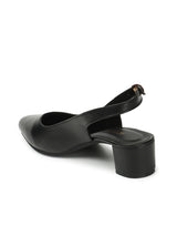 Women's Black Casual Strap Heels