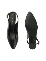 Women's Black Casual Strap Heels