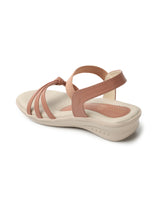 Women's Peach Casual Hook & Loop Sandals