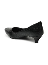 Women's Black Casual Slip-On Heels