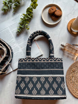 Women's Navy Moroccan Madness Box Bag