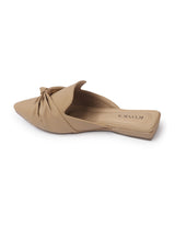 Women's Beige Casual Slip-On Flats