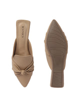 Women's Beige Casual Slip-On Flats