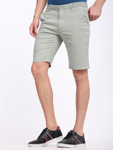 Men's Green Casual Slim Fit Solid Shorts