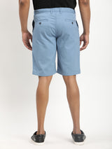 Men's Blue Casual Regular Fit Solid Shorts