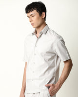 Men's Beige Casual Regular Fit Solid Half Sleeves Shirt