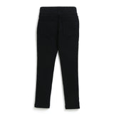 Girls Black Above Knee Solid Legging