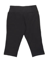 Girls Black Above Knee Solid Legging
