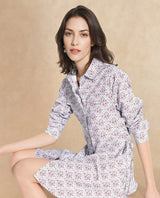 Women's Blue Casual Full Sleeves Dress