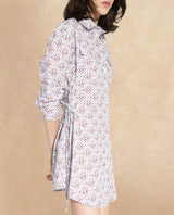 Women's Blue Casual Full Sleeves Dress