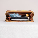 Women's Yellow Honeycomb Luxe Mobile Wallet Sling