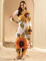 Women's Multicolor Printed Straight Kurta Trouser Set