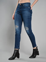 Women's Blue Skinny Stretchable Jeans