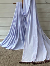 Women's Blue Cotton Saree