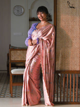 Women's Pink Modal Viscose Saree