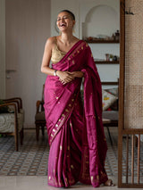 Women's Pink Modal Viscose Saree