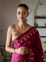 Women's Pink Modal Viscose Saree