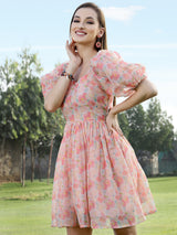 Women's Volume Sleeve Party Dress