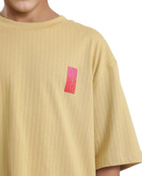 Boys Yellow Casual Oversized Fit Printed Half Sleeves Tshirt