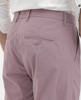 Men's Pink Casual Straight Fit Solid Trouser