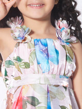 Girls Pink Party Wear Dress