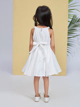 Girls White Party Wear Dress