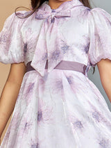 Girls Knee Length Semi Party Dress