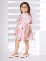 Girls Pink Party Wear Dress