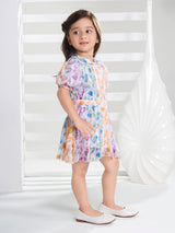 Girls Multicolor Casual Wear Dress