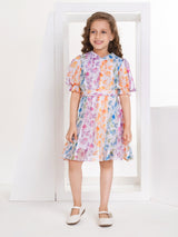 Girls Multicolor Casual Wear Dress