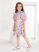 Girls Multicolor Casual Wear Dress