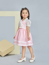 Girls Knee Length Semi Casual Dress Set