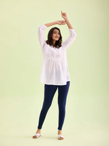 Women's Solid Navy Slim Fit Ankle Length Legging