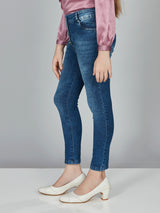 Girls Ankle Length Casual Jeans