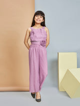 Girls Purple Party Wear Pant Set