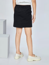 Girls Black Casual Wear Skirt