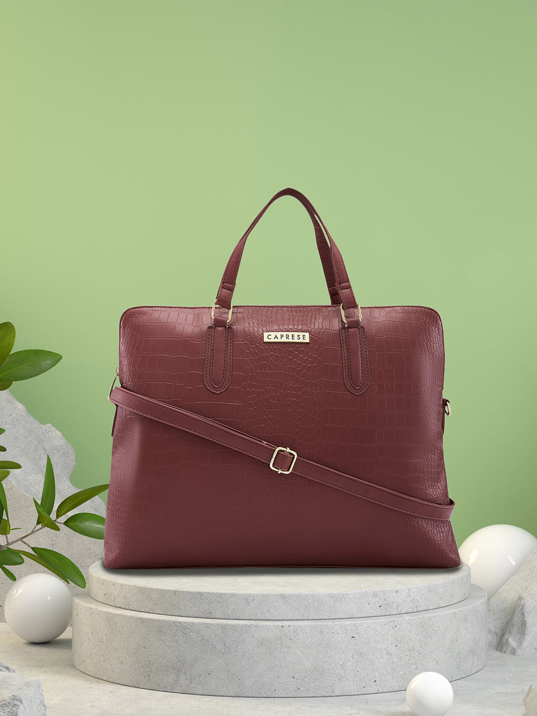 Women's Tan Faux Leather Laptop Backpack Handbag 9L