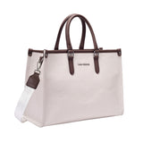 Women's Off White Casual Solid Tote Bag