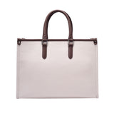Women's Off White Casual Solid Tote Bag