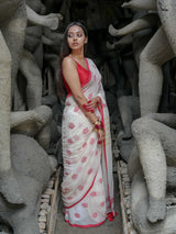 Women's Multicolor Cotton Acrylic Saree