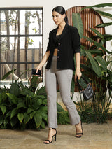 Women's Gray Sports Solid Pant