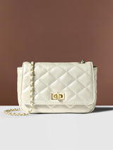Women's Cream Casual Solid Sling Bag
